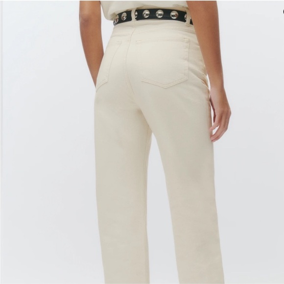 Reformation Abby High Rise Straight Jeans in Fior Di Latte NWT Sz 28 - Picture 2 of 8